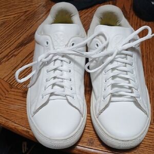 G/fore Wht.leather Golf Shoes/ Sneakers, Wmens Sz.8